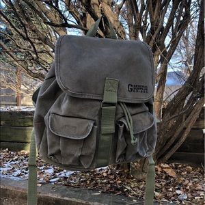 General Surplus Backpack.  Sm Army Green Canvas.